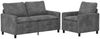 vidaXL Sofa Set 2 pcs Hellgrau Polyester 3417094 Bild 2