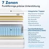 CHICASA Taschenfederkernmatratze 180×200, Luxusmatratze 7 Zonen Federkernmatratze Hoher Komfort 10 Schichten,Weiß Bild 3