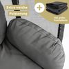 Hängesessel mit Gestell MELA - Indoor/Outdoor, Mit Kuscheldecke | Korbhängesessel mit Kissen Schwebeliege Relax-Stuhl Egg Schaukel, Anthrazit Bild 5