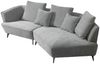 KAWOLA Sofa GARBO Designsofa Stoff grau rechts offen 92 x 158 x 280 cm Bild 3