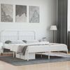 Doppelbett, Bettgestell Modernen mit Kopfteil Metall Weiß 180x200 cm d772e Bild 2