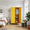 Kleiderschrank Esteli 170x80x45 cm Stahl Gelb [en. casa] Bild 4