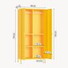 Kleiderschrank Esteli 170x80x45 cm Stahl Gelb [en. casa] Bild 2