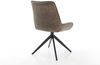 Drehstuhl Taimi-Flex Mikrofaser Taupe Vintage Kreuzgestell breit Schwarz 360° drehbar Wippfunktion Bild 5