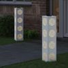 vidaXL Solar LED Weg Licht 2 pcs Weiß Kalt gewalzter Stahl 879787 Bild 3
