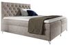 Boxspringbett Schlafzimmerbett AMBRE 200x220cm in Stoff Fresh Beige Bild 3
