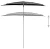 Halb-Sonnenschirm, Gartenschirm mit Mast 180x90 cm Anthrazit Bild 4
