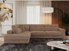 Freistehendes Ecksofa mit lose Kissen, L-form - SAVONA - links - Braun Cord Bild 2