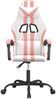 vidaXL Gaming-Stuhl Drehbar Weiß und Rosa Kunstleder 349528 Bild 3