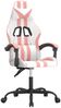 vidaXL Gaming-Stuhl Drehbar Weiß und Rosa Kunstleder 349528 Bild 2