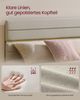VASAGLE Bettgestell, Doppelbettgestell, passend für 160 x 200 cm Matratze, verstellbares gepolstertes Kopfteil, modern, beige Bild 3