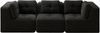 3-Sitzer Sofa 297x104x69 cm aus Cordstoff rahmenlos modular, schwarz Bild 3