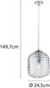 LED Pendelleuchte einflammig Wellenmuster Glasschirm in Blau, Ø 24,5cm Bild 4