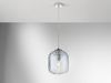 LED Pendelleuchte einflammig Wellenmuster Glasschirm in Blau, Ø 24,5cm Bild 3