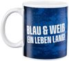 FC Schalke 04 Tasse Blau & Weiß ein Leben lang Keramik Bild 2
