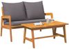 vidaXL Bistrogarnitur mit Kissen 2 pcs Öl-Natur Massivholz Akazie 4106462 Bild 3