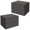 ML-DESIGN Nachttisch Kommode hängend mit 2 Schubladen Holzwerkstoff Wandmontage (Komplett-Set, 2-St), 2x Nachtschrank Dunkelgrau mit griffloses öffnen Wandregal 42 x 29 x 30 cm Bild 4
