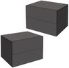 ML-DESIGN Nachttisch Kommode hängend mit 2 Schubladen Holzwerkstoff Wandmontage (Komplett-Set, 2-St), 2x Nachtschrank Dunkelgrau mit griffloses öffnen Wandregal 42 x 29 x 30 cm Bild 5