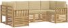 vidaXL Outdoor-Sofagarnitur 5 pcs Weiß und Beige 245 x 128,5 x 73 cm 3392388 Bild 2