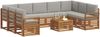 vidaXL Sofagarnituren 10 pcs Natürlich und Hellgrau Massivholz Akazie 3375521 Bild 3
