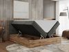 Boxspringbett mit Kopfteil und Topper, Polsterbett - ALBERO 2 - 140 x 200 cm - Dunkelgrau Velours - H4 Bild 3
