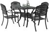 vidaXL Gartentisch Set 5 pcs Schwarz Gussaluminium 3334729 Bild 3