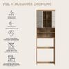 welltime Waschmaschinenumbauschrank SIENA, Breite 63cm, für Waschmaschine & Trockner, 2 Türen, MDF-Front (TOPSELLER) in verschiedenen Farben, Überbauschrank, Umbauschrank, Badschrank Bild 4