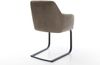Freischwinger Greg-Flex Mikrofaser Taupe Vintage Freischwinger flach Schwarz Taschenfederkern Bild 5