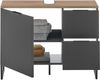 DENVER Badezimmer Waschbeckenunterschrank in Schwarz/Evoke Eiche Optik FSC-zertifiziert - Bad Unterschrank Badezimmerschrank mit viel Stauraum - 80 x 60 x 35 cm (B/H/T) Bild 4