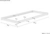 Einzelbett Niedrigbett unbehandeltes Holz 90x200 Fichte Tanne V-60.47N-09Rollrost inkl. Bild 3