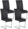 Yaheetech 4er-Set Freischwinger, Kunstleder, Schwarz, 41,5 x 55 x 103 cm Bild 5