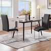 Yaheetech 4er-Set Freischwinger, Kunstleder, Schwarz, 41,5 x 55 x 103 cm Bild 2