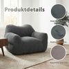 HomeMiYN Sitzsack Weicher Riesen Sitzsack aus Cord – Sessel fürs Wohnzimmer „Cube“ Bild 4