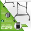 tillvex Gartentisch 180x75cm Weiß klappbar Kunststoff | Buffettisch mit Tragegriff | Klapptisch für Garten Terrasse und Balkon | Campingtisch 6 Personen Bild 2