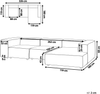 Modul Ecksofa 4-Sitzer ARDAL Cord Cremeweiß linksseitig Bild 2