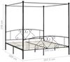 vidaXL Himmelbett-Gestell Schwarz Metall 200 x 200 cm 284439 Bild 5