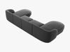 Micadoni Panorama-Sofa Miley 5-Sitzer Samt Bluvel Grau Bild 3