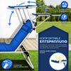 tillvex® Sonnenliege mit Dach und Kopfkissen Blau - Premium Polsterung | Gartenliege Liegestuhl klappbar | Strandliege mit verstellbarer Rückenlehne, gepolsterte Liegefläche | Aluminium Liege Bild 2