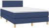 Boxspringbett mit Matratze & LED Stoff Blau 120x200 cm, Härtegrad: H2 [3133547] Bild 3