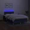 Boxspringbett mit Matratze & LED Stoff Blau 120x200 cm, Härtegrad: H2 [3133547] Bild 4
