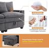i@home Ecksofa 6-Sitzer-Sofa, L-förmiges Sofa, mit Abnehmbarem Hocker, USB-Anschlüssen und Getränkehaltern, grau/weiß Bild 4