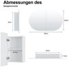 radelldar Spiegelschrank Bad mit Spiegel, 5 Fächer, hängend, 96 x 12 x 60 cm (1-St) Badschrank modern mit 3 festen Einlegeböden für Badezimmer Bild 2