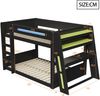 Merax Etagenbett, Gaming Kinderbett, 140x200cm, mit Schreibtisch Aufladen LED-Beleuchtung, Schwarz+Grün Bild 4