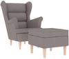 vidaXL Sessel mit Fußhocker Taupe Stoff 3307995 Bild 2