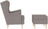 vidaXL Sessel mit Fußhocker Taupe Stoff 3307995 Bild 5