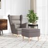 vidaXL Sessel mit Fußhocker Taupe Stoff 3307995 Bild 3