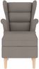 vidaXL Sessel mit Fußhocker Taupe Stoff 3307995 Bild 4