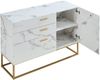 Sideboard Lavangen 75x100x35 cm Marmoroptik, weiß [en. casa] Bild 5