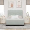 vidaXL Boxspringbett mit Kopfteil Hellgrau 160 x 200 cm Samt 3344885 Bild 3