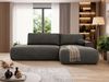 Ecksofa TAREN L mit Schlaffunktion, Bettkasten, DL-Mechanismus, Wellenfederung und freistehendem, Sofa mit Stauraum - Dunkelgrau Velvet - Rechts Bild 4